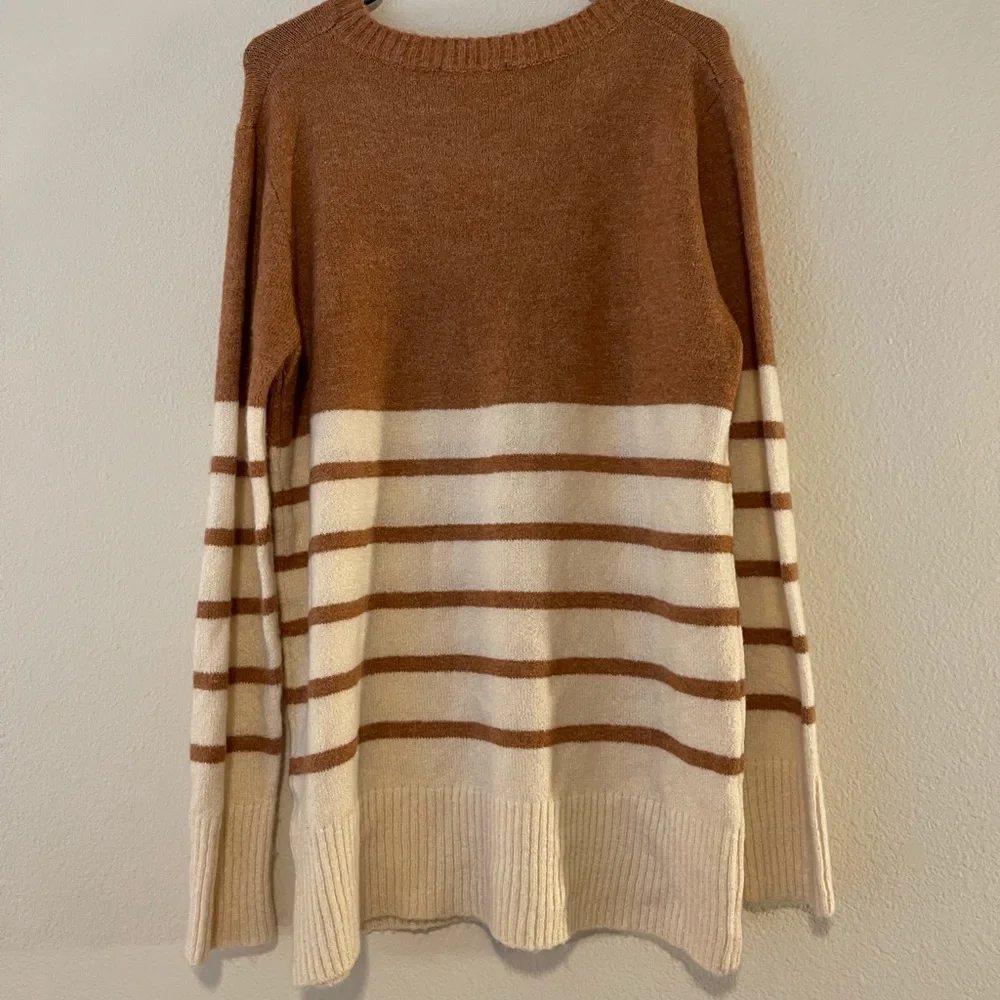 Doe & Rae Striped Color Block Sweater - Picture 2 of 3